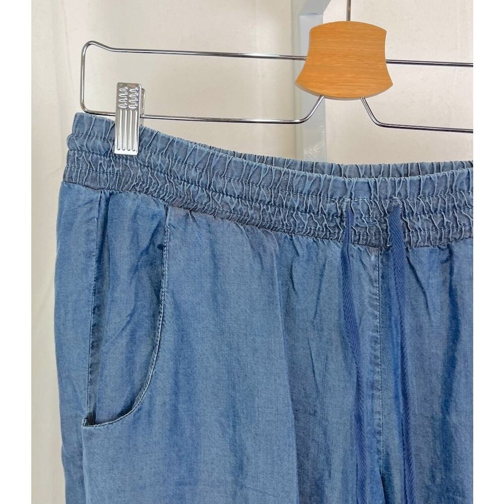 CLOTH & STONE Pull On Jogger Pants Elastic Waist Pockets Tencel USA Blue Size M - Picture 4 of 8